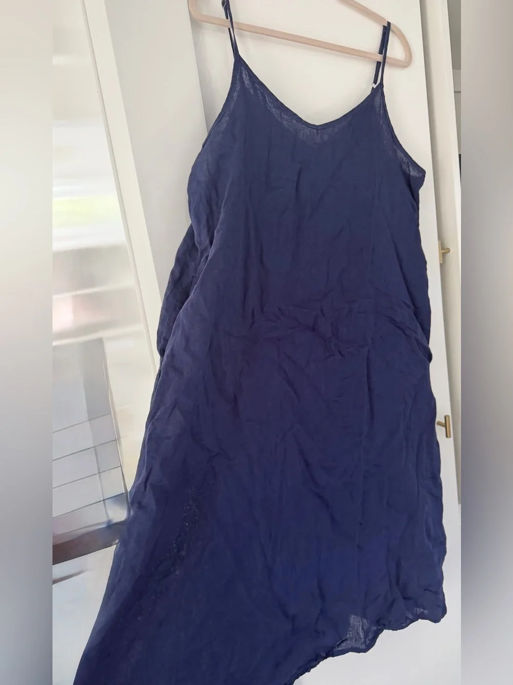 CP SHADES Linen Slip Dress in Deep Blue - Picture 6 of 6